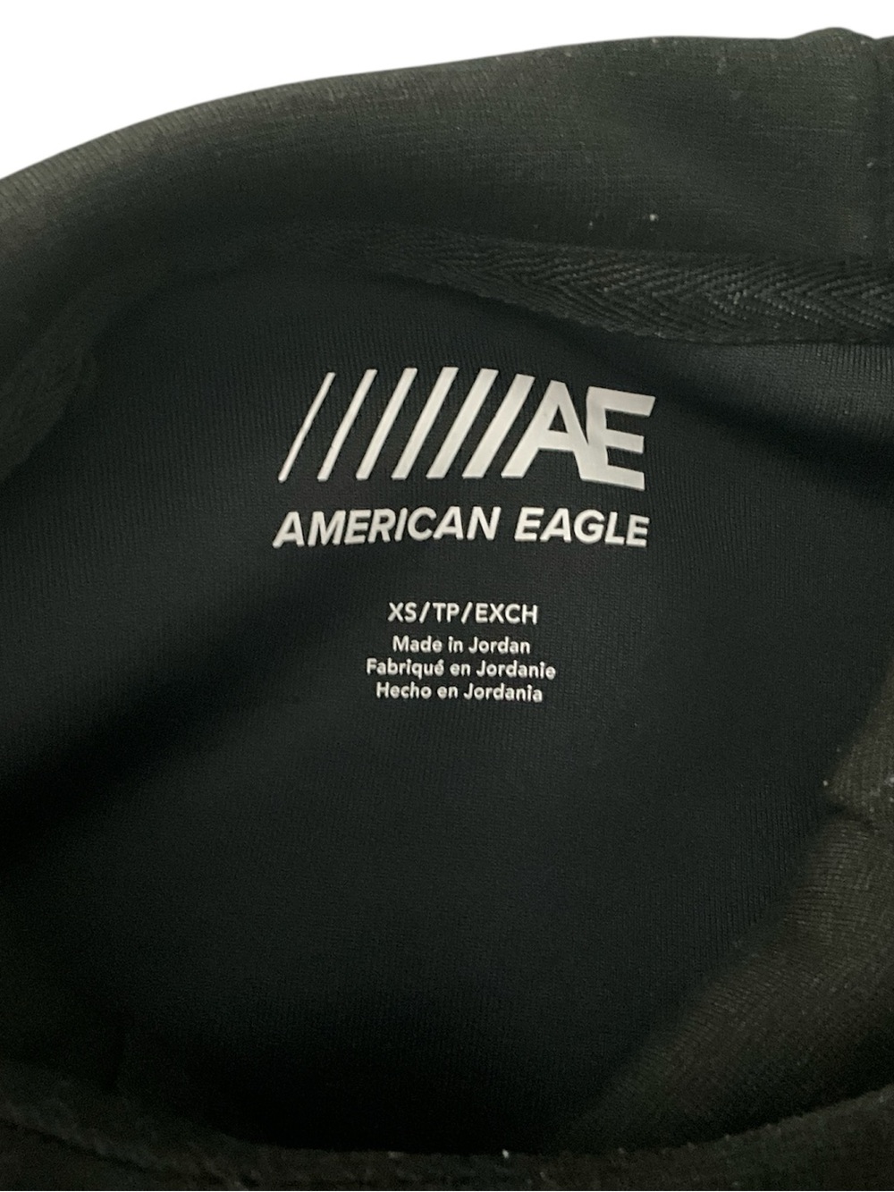 American Eagle Outfitters Black Pullover Hoodie with Subtle Logo - Picture 3 of 4